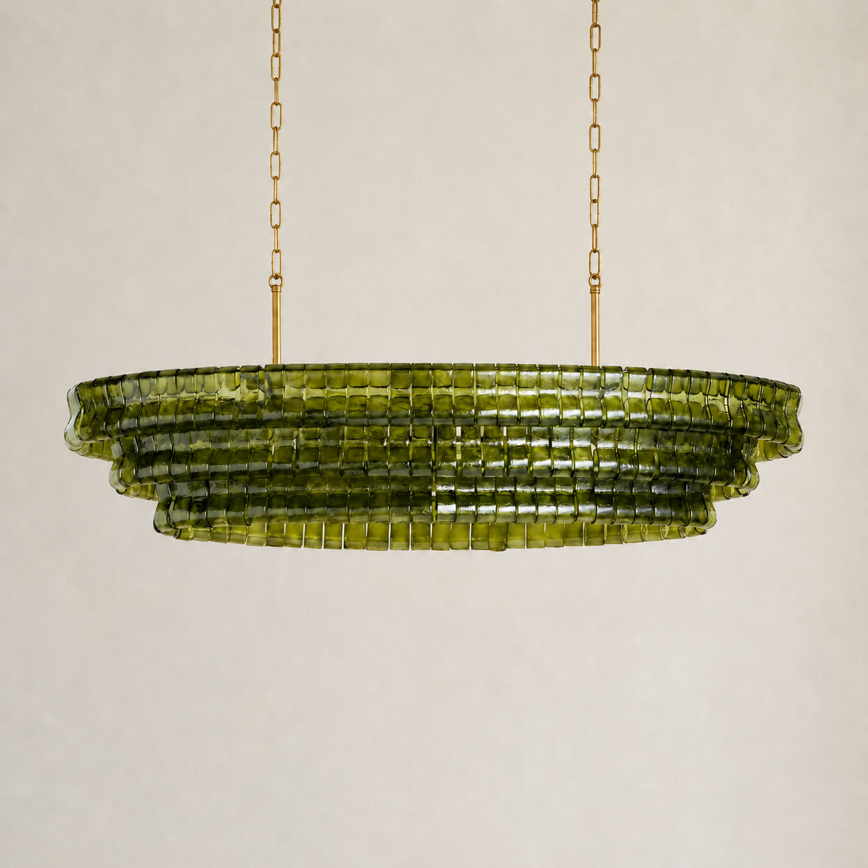 Ghiaccio Oval Chandelier 54"W 65"W