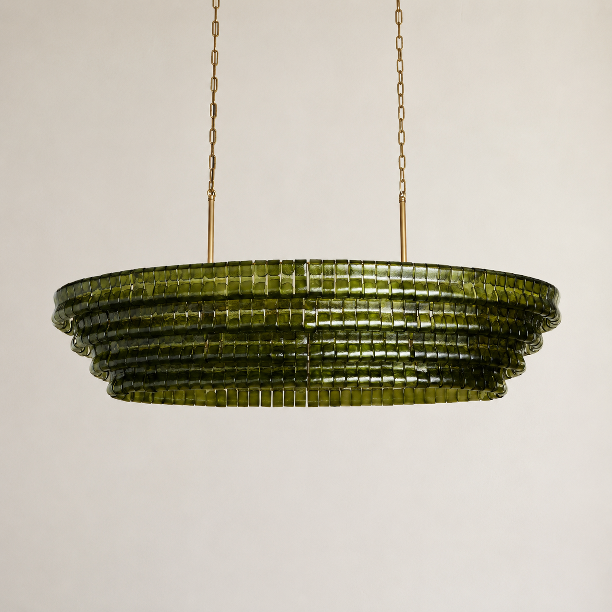 Ghiaccio Oval Chandelier 54"W 65"W