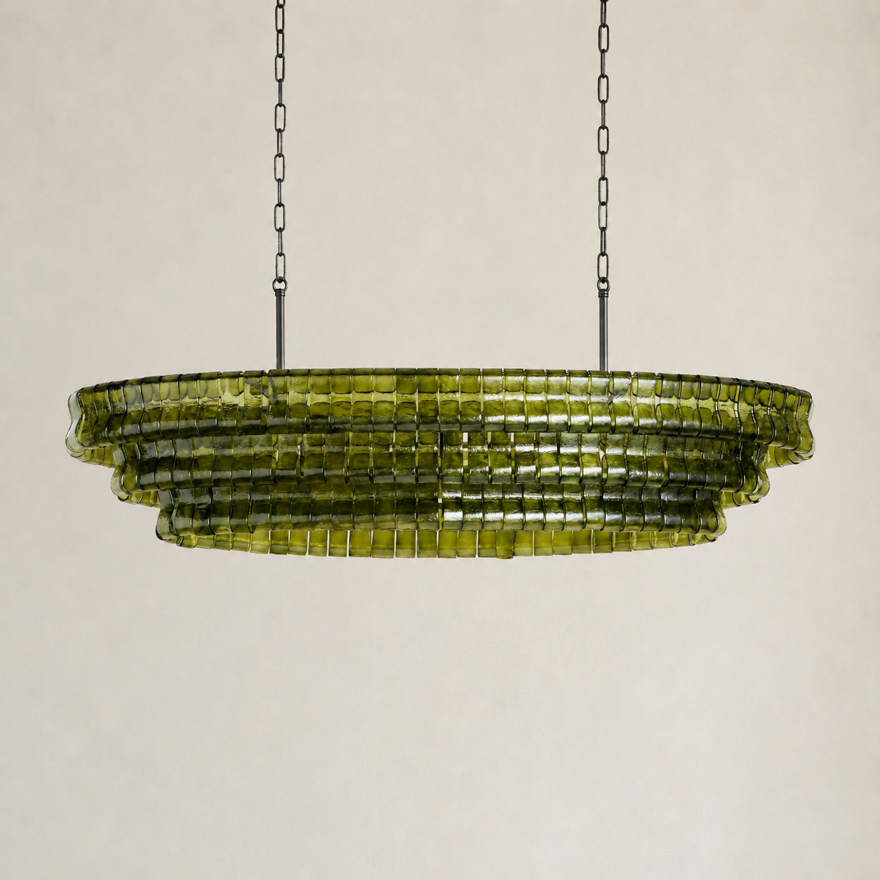 Ghiaccio Oval Chandelier 54"W 65"W