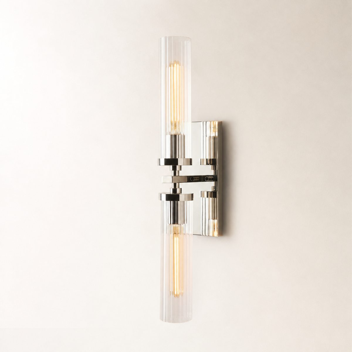 Andreas Glass Modern Wall Lamp 2 Light