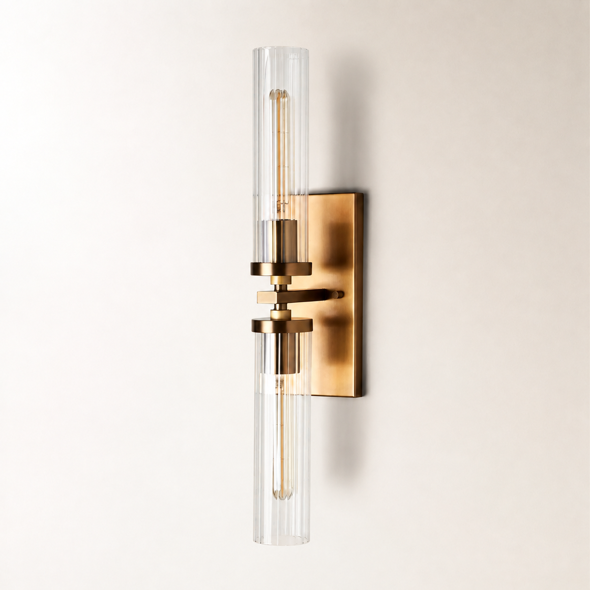 Andreas Glass Modern Wall Lamp 2 Light