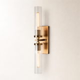 Andreas Glass Modern Wall Lamp 2 Light