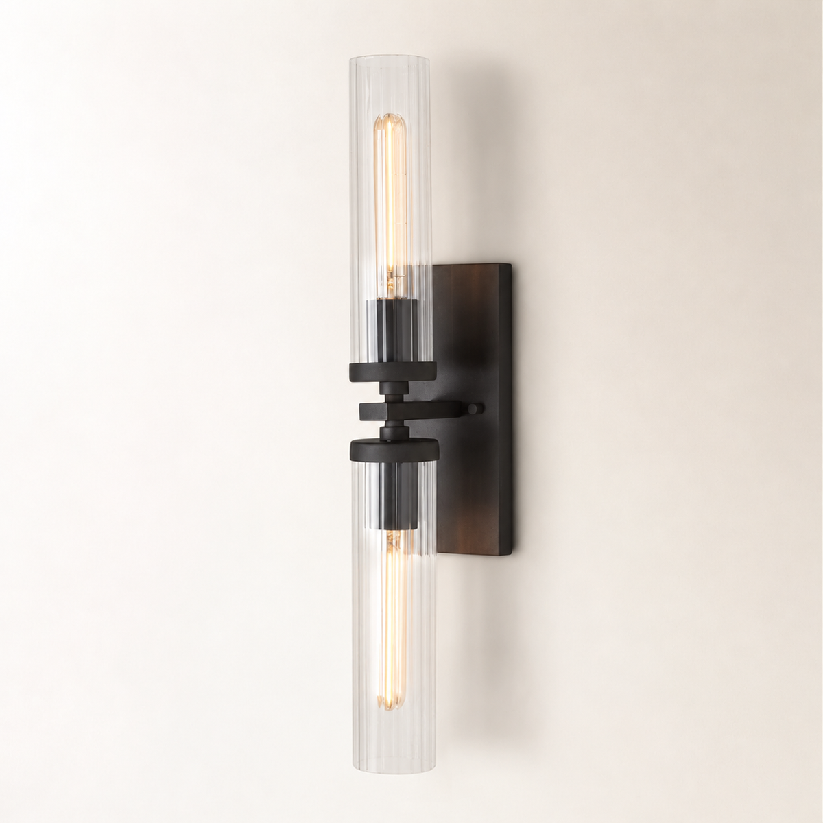 Andreas Glass Modern Wall Lamp 2 Light