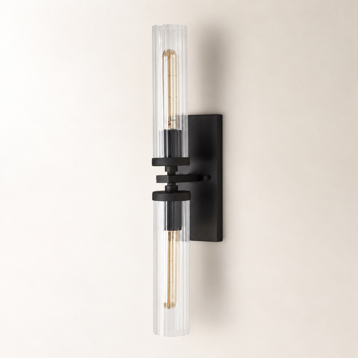 Andreas Glass Modern Wall Lamp 2 Light