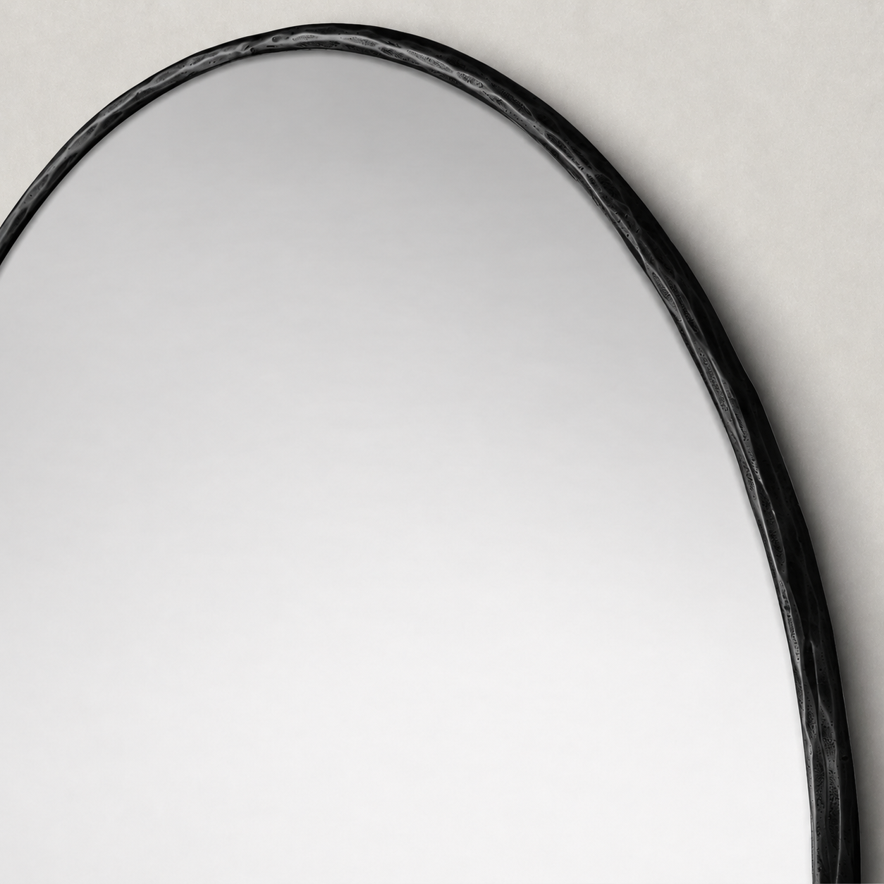 Hand Forged Metal Round Mirror