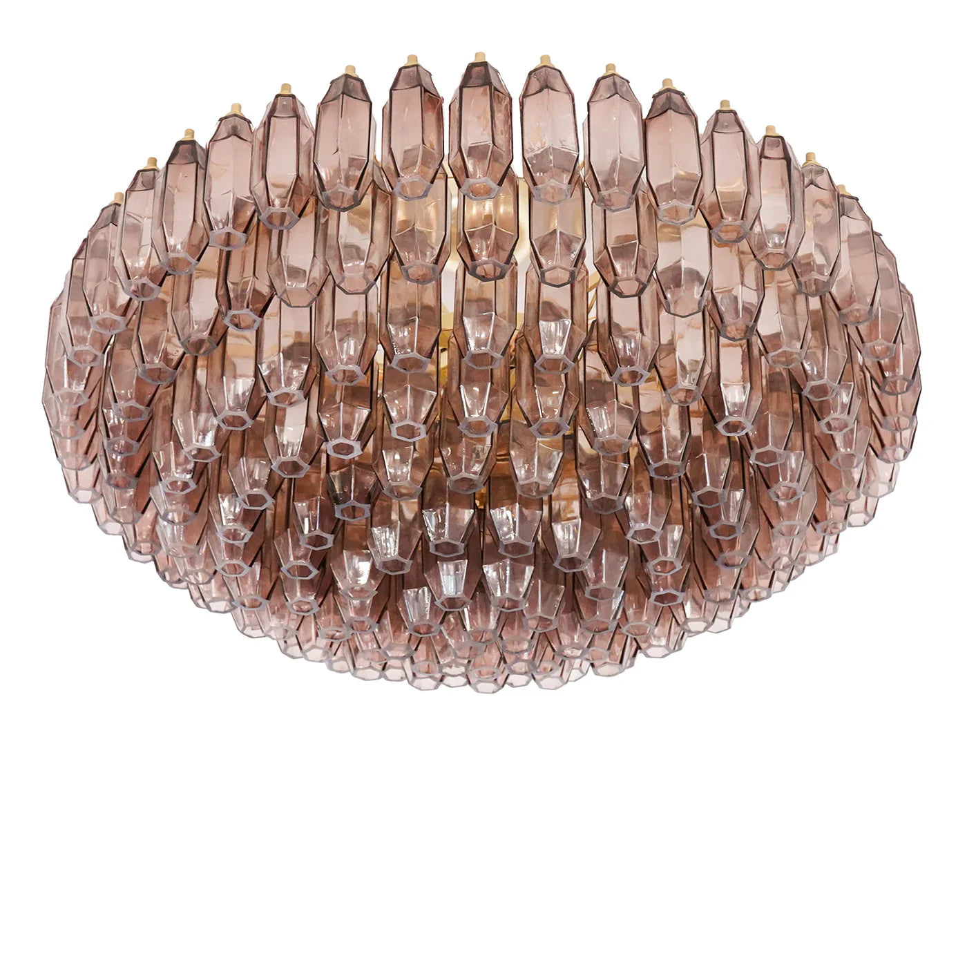 Prismatico Amethyst Glass Flushmount 35"