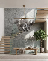 Modern Glass Disc Chandelier