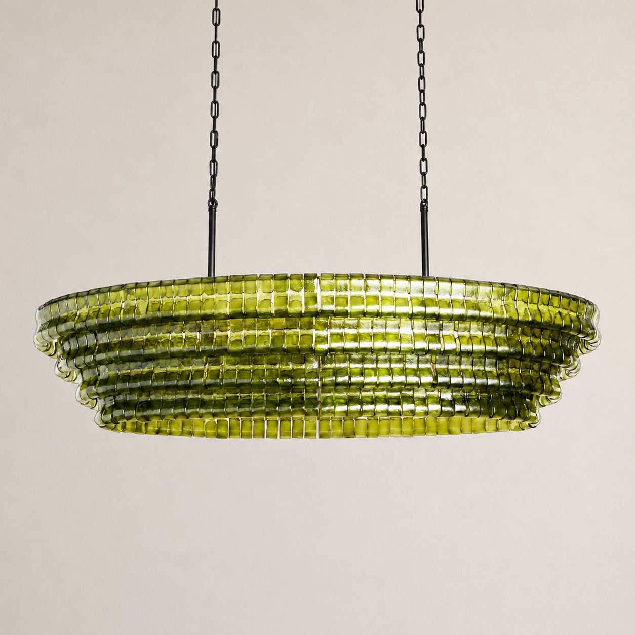 Ghiaccio Oval Chandelier 54"W 65"W