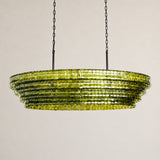 Ghiaccio Oval Chandelier 54"W 65"W