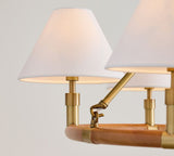 Chambers Leather Round Chandelier (36")