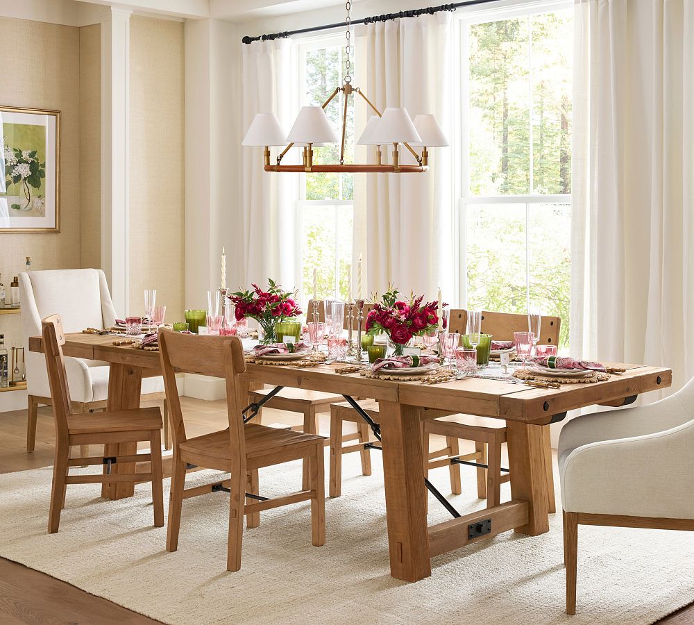 Chambers Leather Round Chandelier (36")