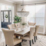 Handmade Art Crystal Glass Calira Round Chandelier