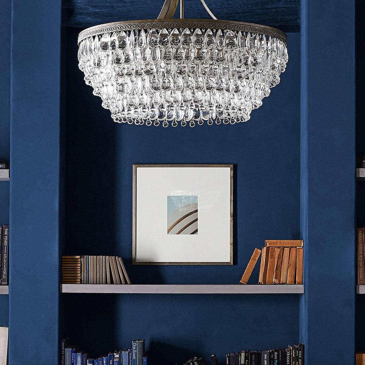 Handmade Art Crystal Glass Calira Round Chandelier