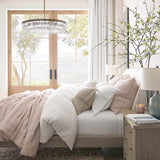 Handmade Art Crystal Glass Calira Modern Round Chandelier