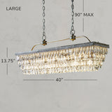 Handmade Art Crystal Glass Calira Rectangular Chandelier
