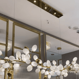 White Nordic Grape Ring Chandelier