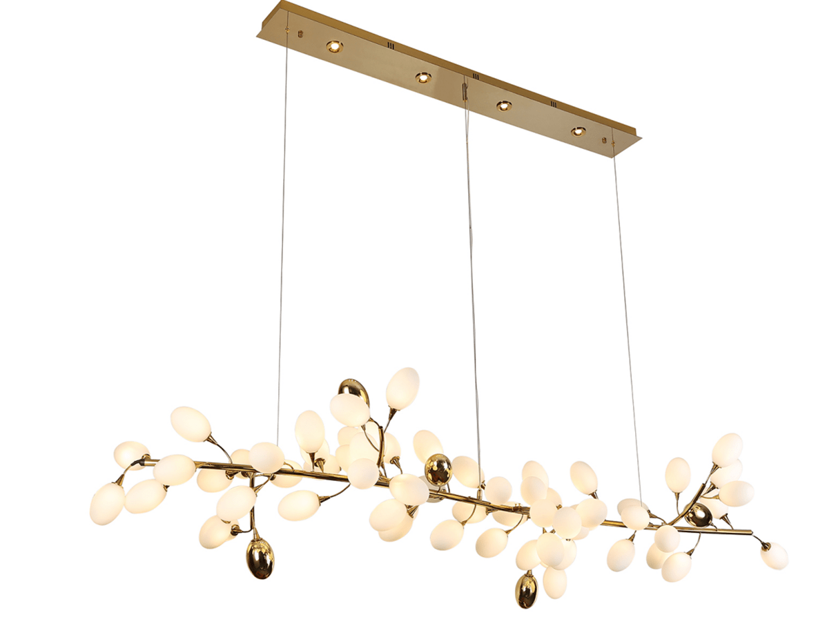 White Nordic Grape Ring Chandelier