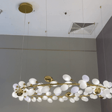 White Nordic Grape Ring Chandelier