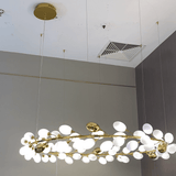 White Nordic Grape Ring Chandelier