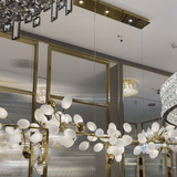 White Nordic Grape Ring Chandelier