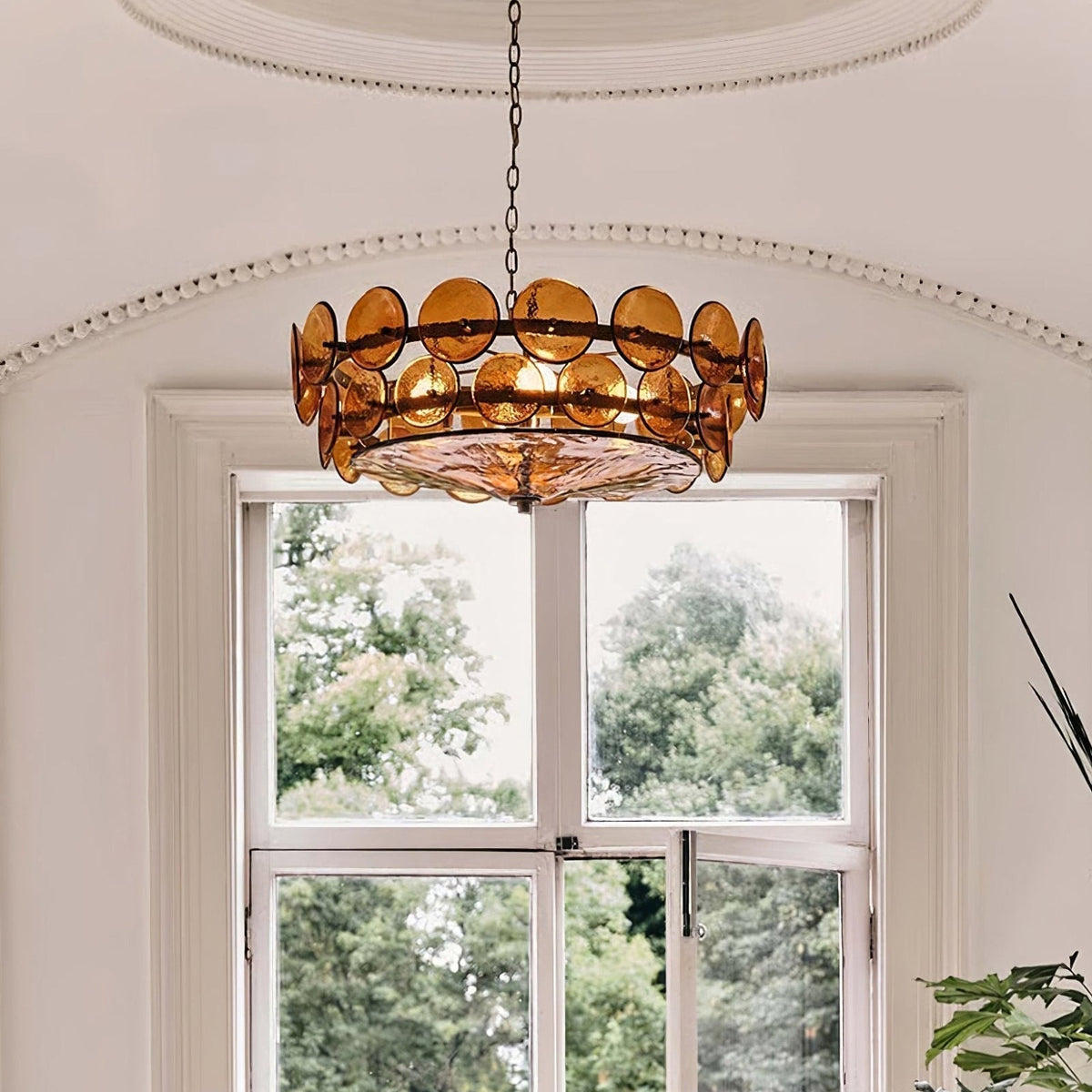 Disc Murano-Style Chandelier