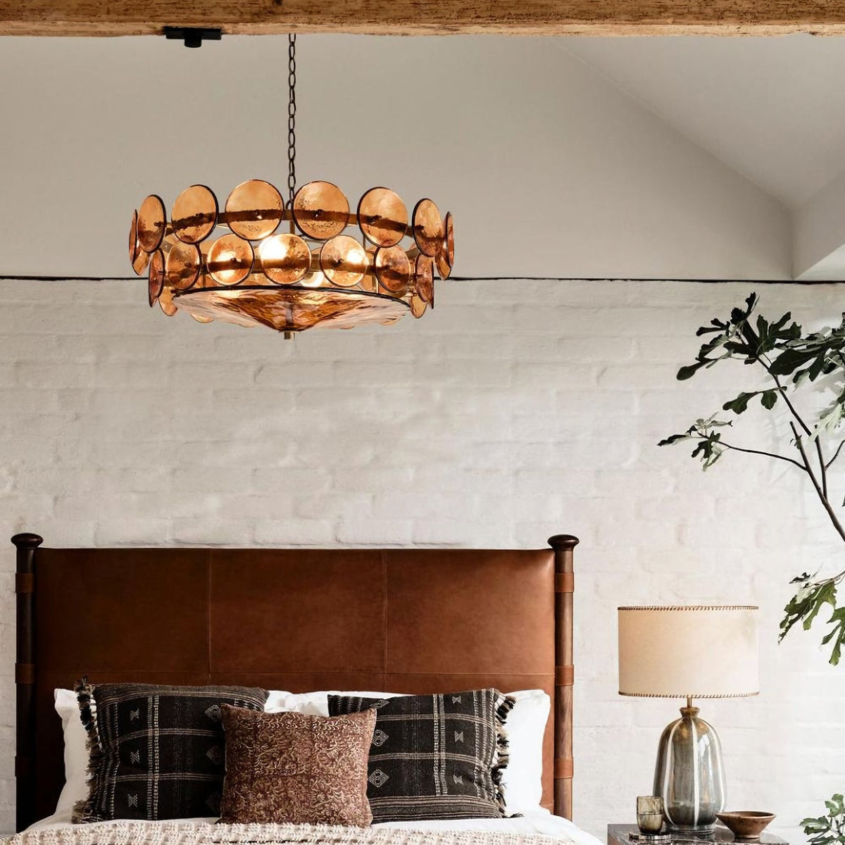 Disc Murano-Style Chandelier
