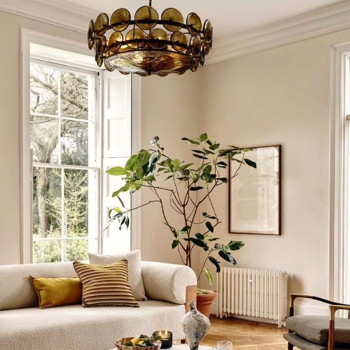 Disc Murano-Style Chandelier