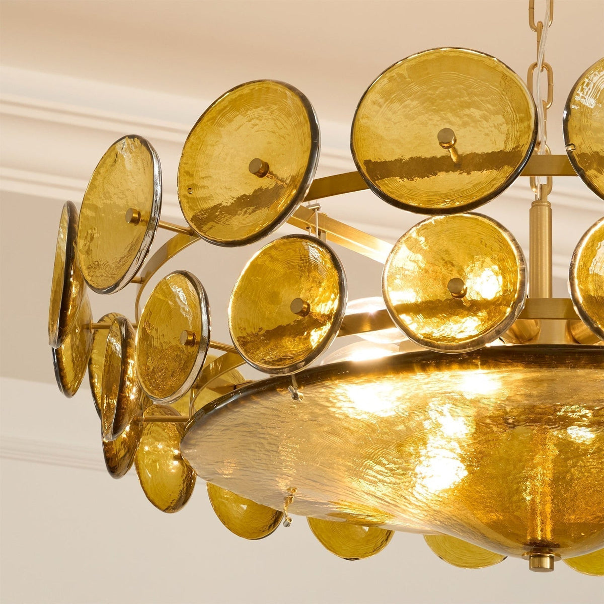 Disc Murano-Style Chandelier