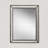 Hand Forged Metal Open Beveled Mirror