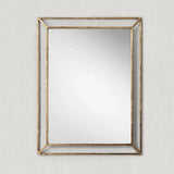 Hand Forged Metal Open Beveled Mirror