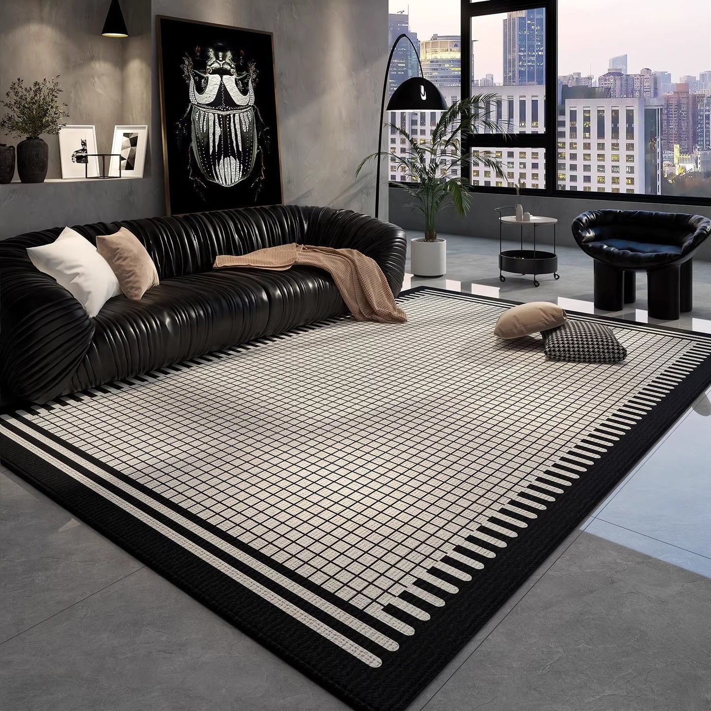 Simple Household Stain-resistant Non-slip Crystal Velvet Carpet