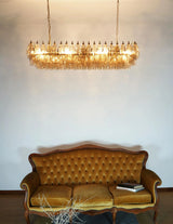 Elegant Smoked Murano-Style Poliedri Chandelier
