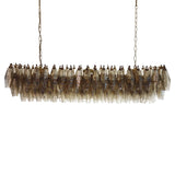 Elegant Smoked Murano-Style Poliedri Chandelier