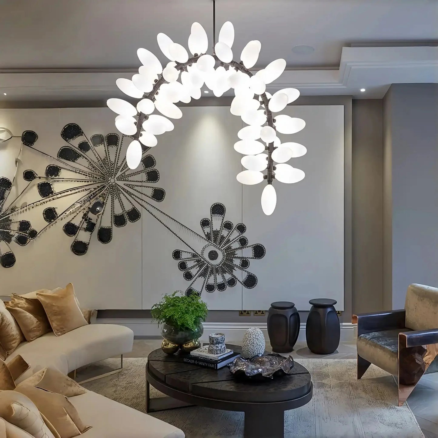 Arch Branch Grape Chandelier