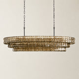 Ghiaccio Oval Chandelier 54"W 65"W