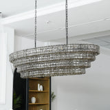 Ghiaccio Oval Chandelier 54"W 65"W