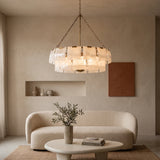 Modern Layered Glass Chandelier
