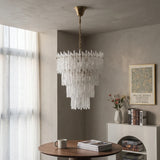 Modern Cascade Glass Chandelier