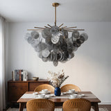 Modern Glass Disc Chandelier