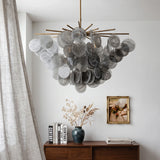 Modern Glass Disc Chandelier