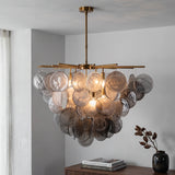 Modern Glass Disc Chandelier