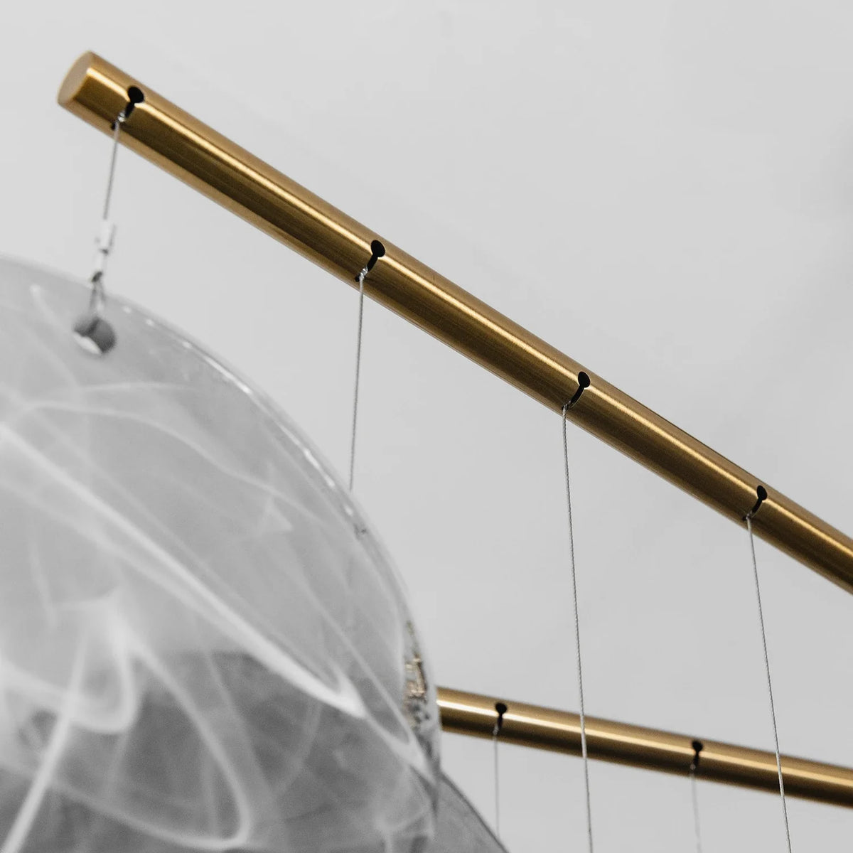 Modern Glass Disc Chandelier