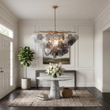 Modern Glass Disc Chandelier