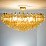 Prismatico 12-Light Amber Flushmount 35"