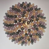 Verona Round Chandelier 35" - 185 glass – Multi Color Pink yellow and green