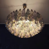 Verona Round Chandelier 35" - 185 glass – Multi Color Pink yellow and green