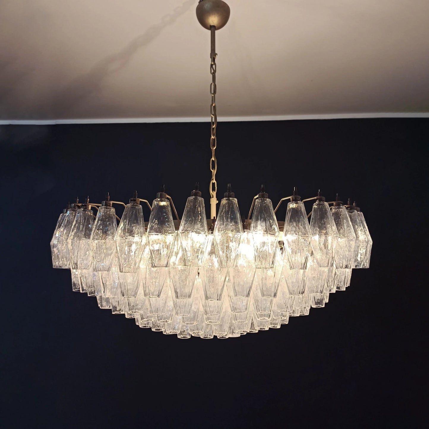 Verona Round Chandelier 35" - 185 Clear glass