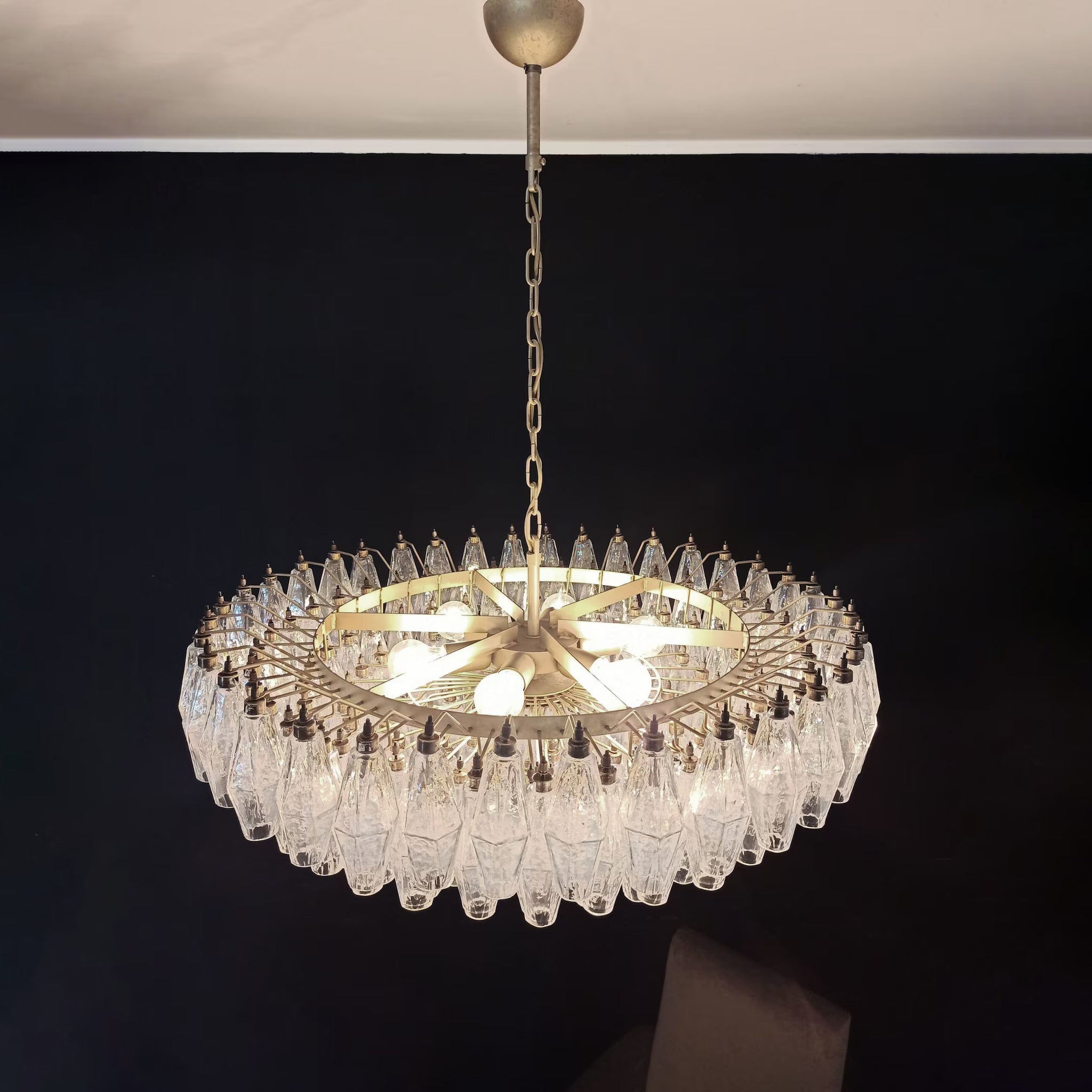 Verona Round Chandelier 35" - 185 Clear glass