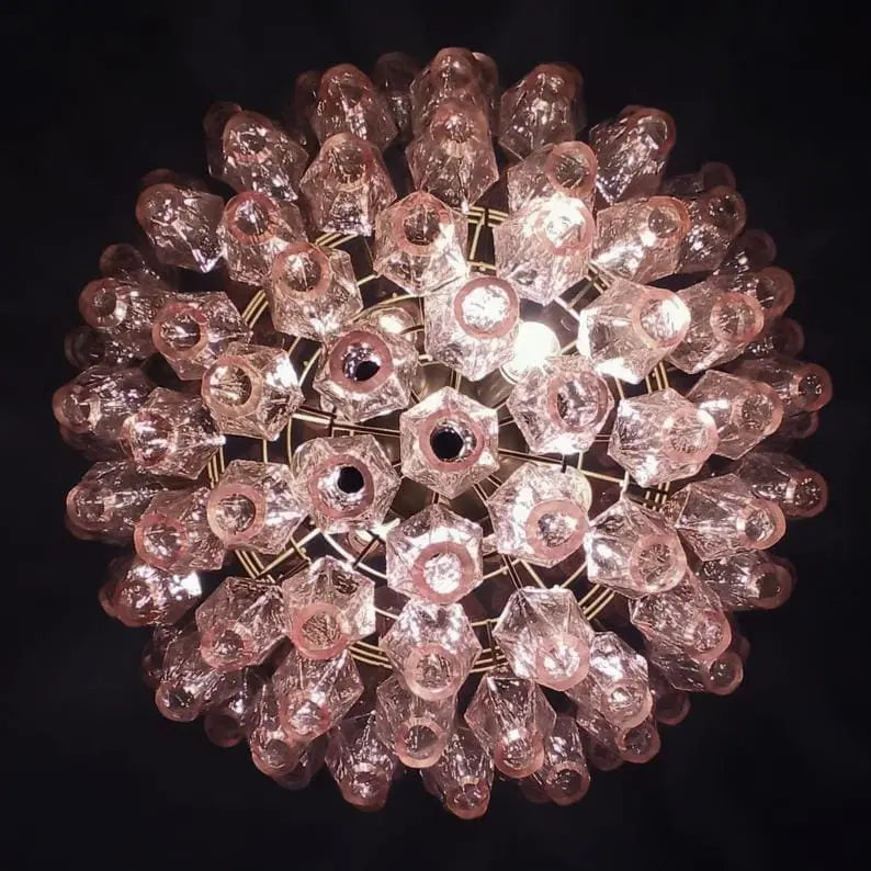 Verona Round Chandelier 24" - 140 Glass Pink