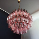 Verona Round Chandelier 24" - 140 Glass Pink